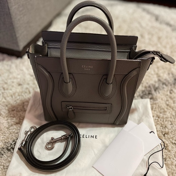 SOLD 🌸CELINE NANO LUGGAGE BAG IN DRUMMED CALFSKIN 🌸 - Picture 2 of 15